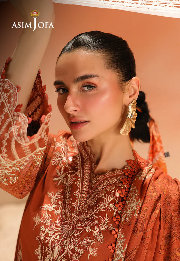 AJUBU-16 Printed Embroidered Lawn 2 Pcs