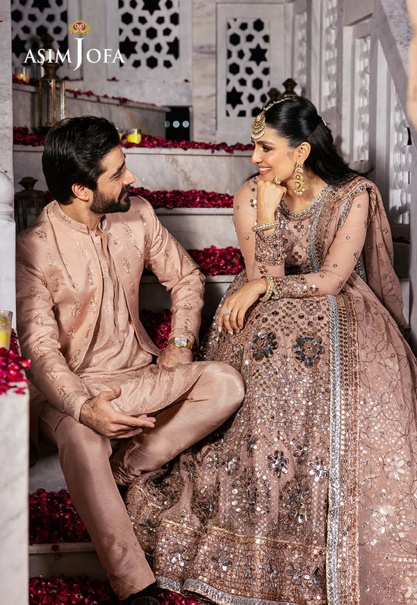 AJMS-02 EMBROIDERED KOREAN RAW SILK 3 PCS