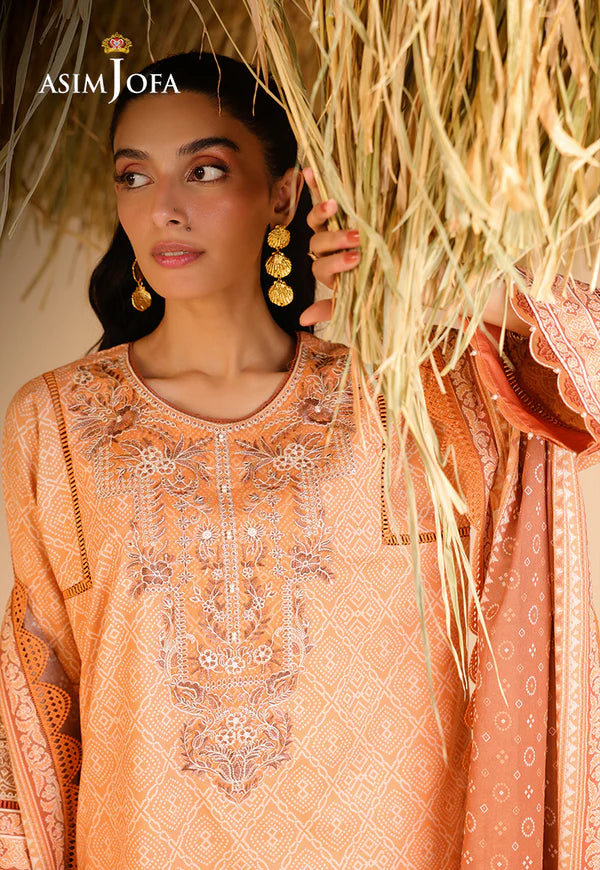 AJUBU-10 Printed Embroidered Lawn 2 Pcs