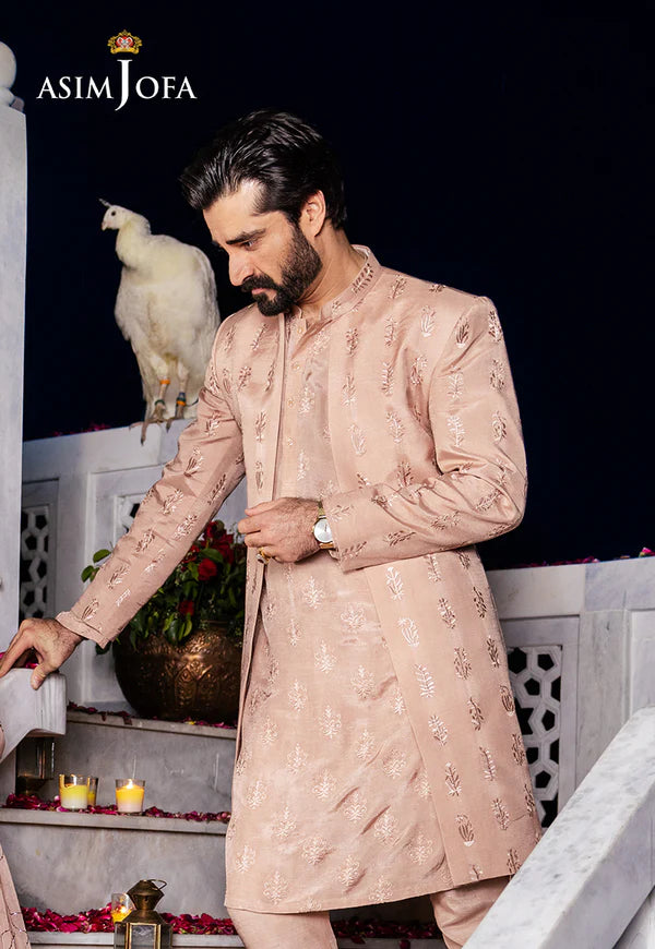 AJMS-02 EMBROIDERED KOREAN RAW SILK 3 PCS