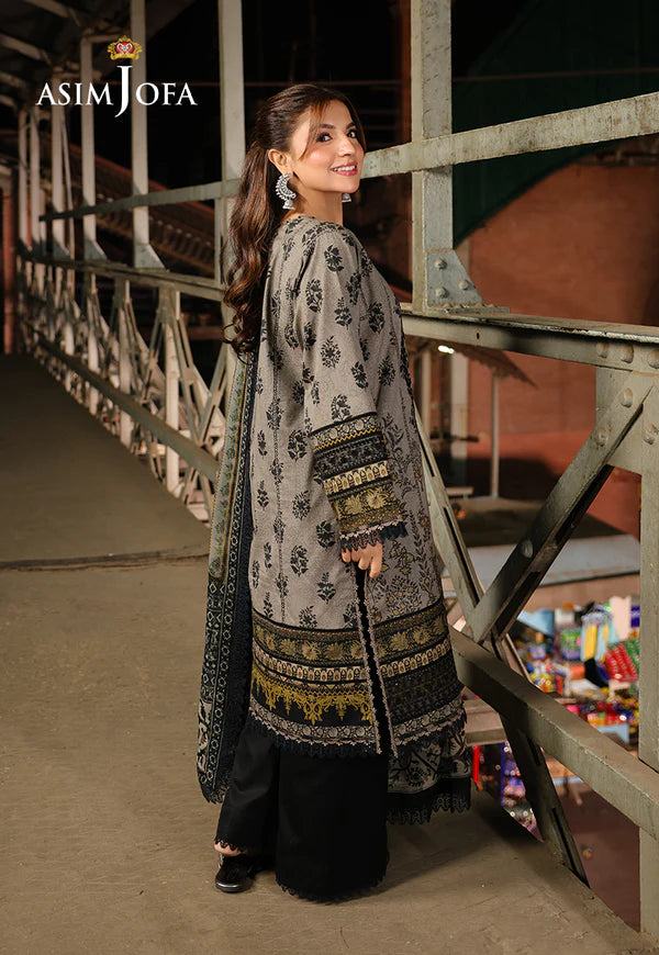 AJUBF-51 PRINTED EMBROIDERED LAWN 3 PCS