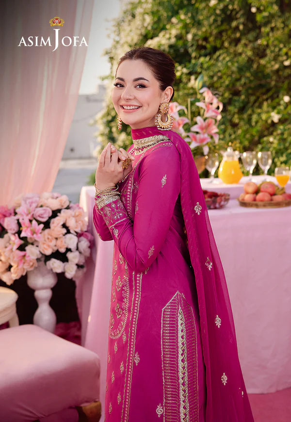 AJMJ-21 EMBROIDERED LAWN SILK 3 PCS