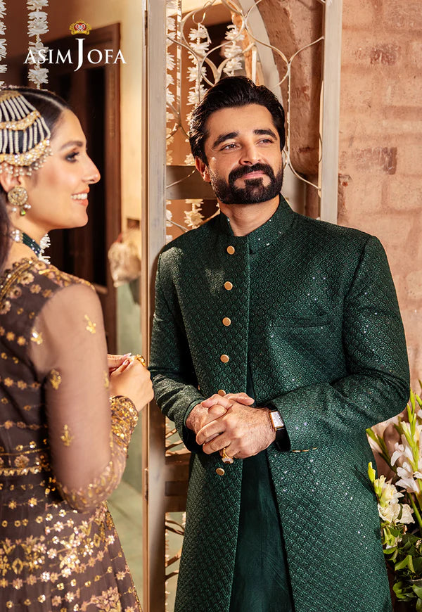 AJMS-04 EMBROIDERED KOREAN RAW SILK 3 PCS