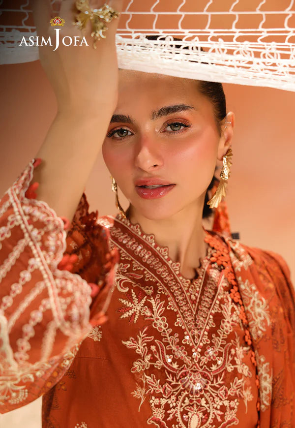 AJUBU-16 Printed Embroidered Lawn 2 Pcs