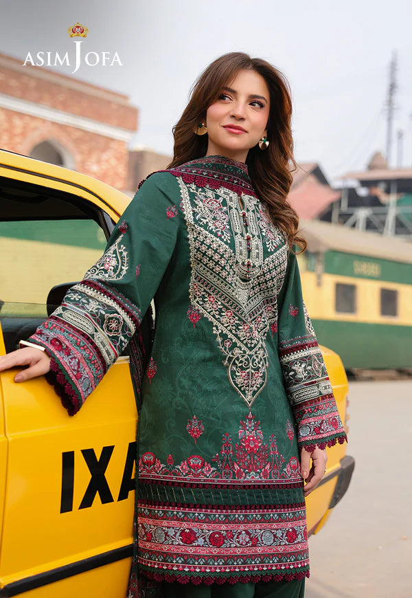AJUBF-41 PRINTED EMBROIDERED LAWN 3 PCS