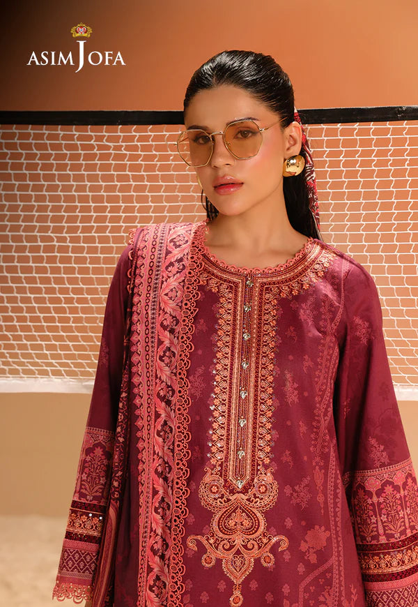 AJUBU-16 Printed Embroidered Lawn 2 Pcs