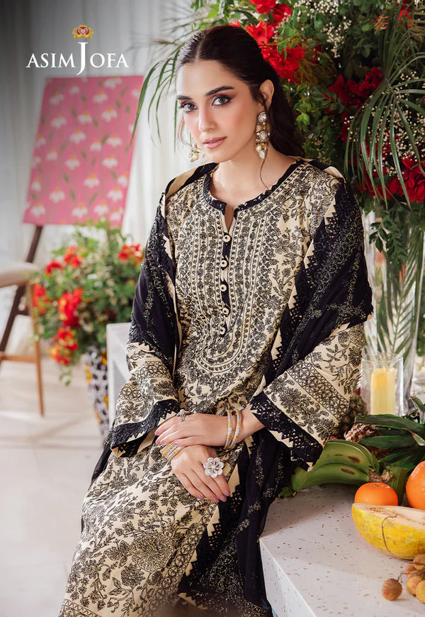 AJUR-09 EMBROIDERED LAWN 3 PCS