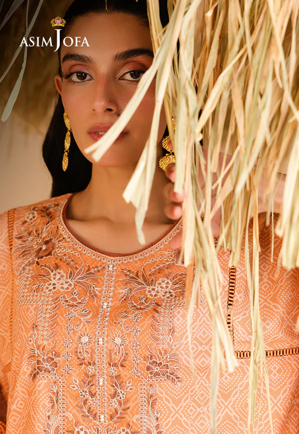 AJUBU-10 Printed Embroidered Lawn 2 Pcs