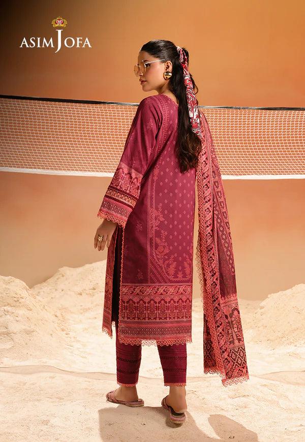 AJUBU-16 Printed Embroidered Lawn 2 Pcs