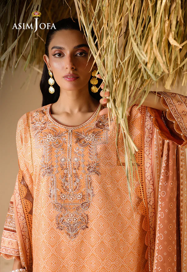 AJUBU-10 Printed Embroidered Lawn 2 Pcs