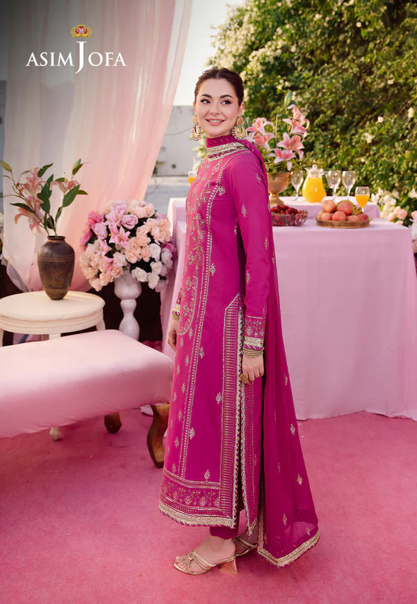 AJMJ-21 EMBROIDERED LAWN SILK 3 PCS