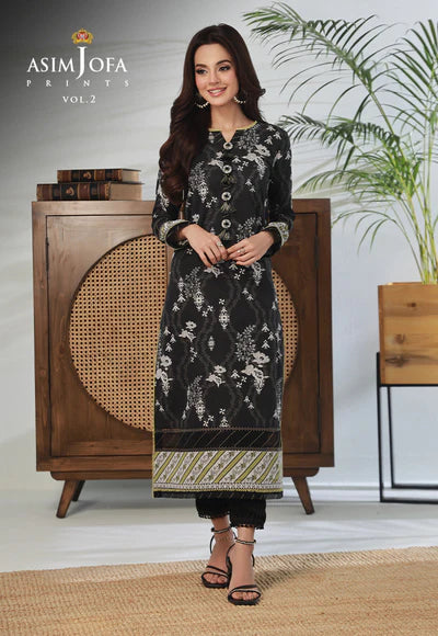 AJBP-60 DESIGNERS STITCHED PRINTED LAWN 1 PC