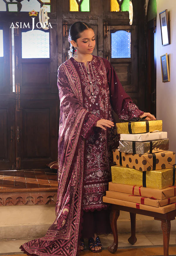 AJUBF-11 EMBROIDERED JACQUARD 3 PCS