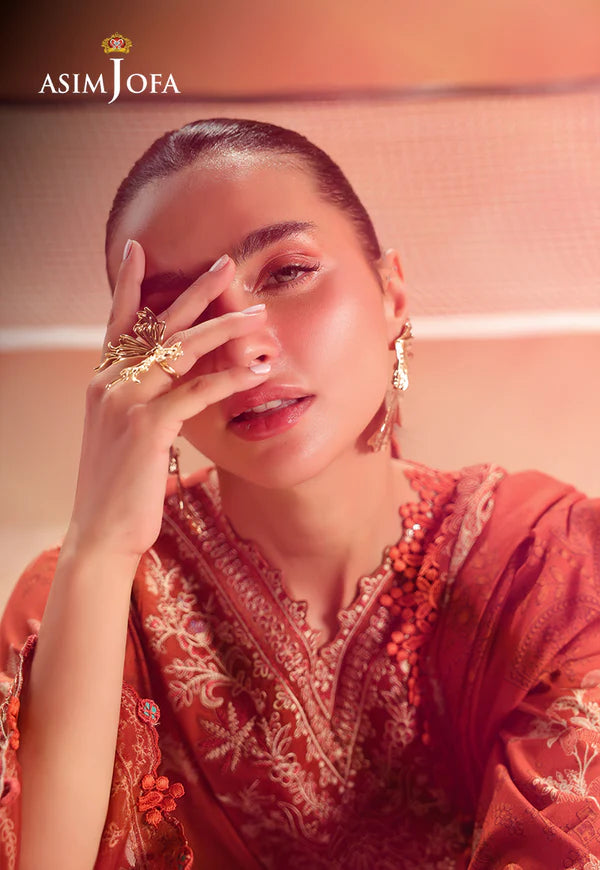 AJUBU-16 Printed Embroidered Lawn 2 Pcs