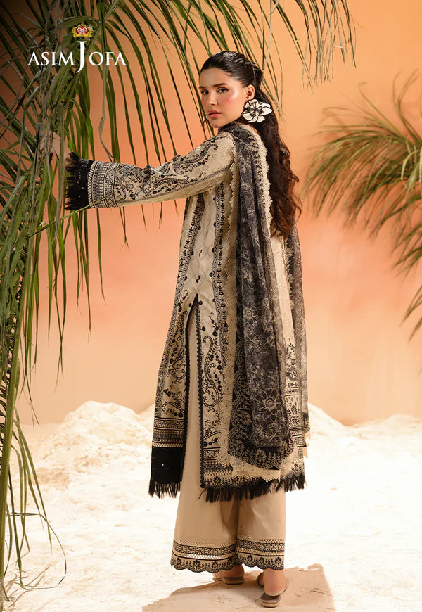 AJUBU-18 Printed Embroidered Lawn 2 Pcs