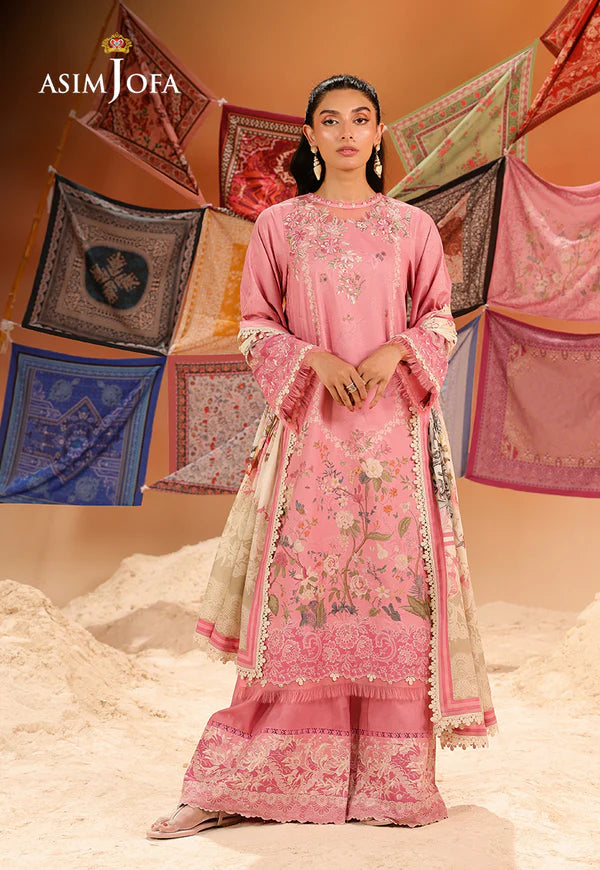 AJUBU-17 Printed Embroidered Lawn 2 Pcs