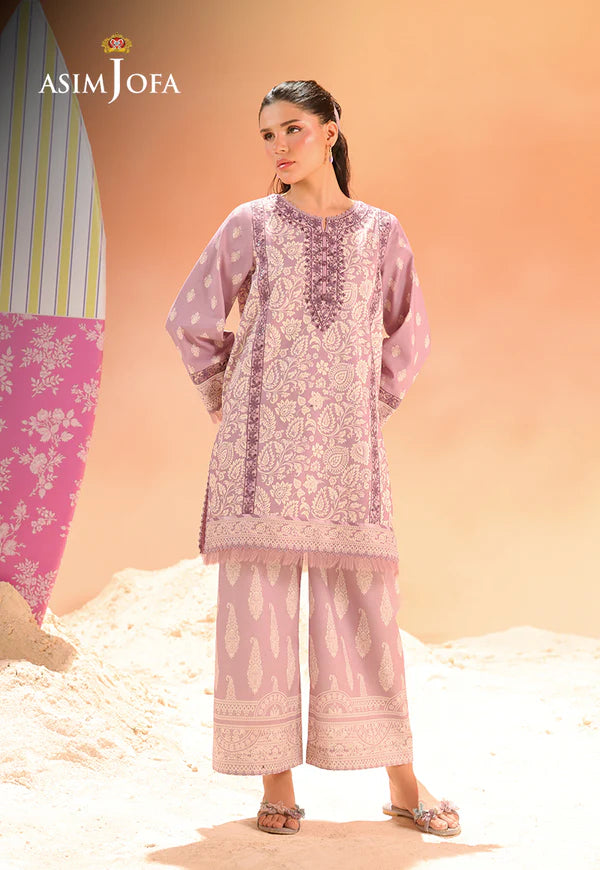 AJUBU-10 Printed Embroidered Lawn 2 Pcs