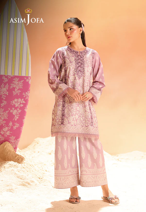 AJUBU-10 Printed Embroidered Lawn 2 Pcs