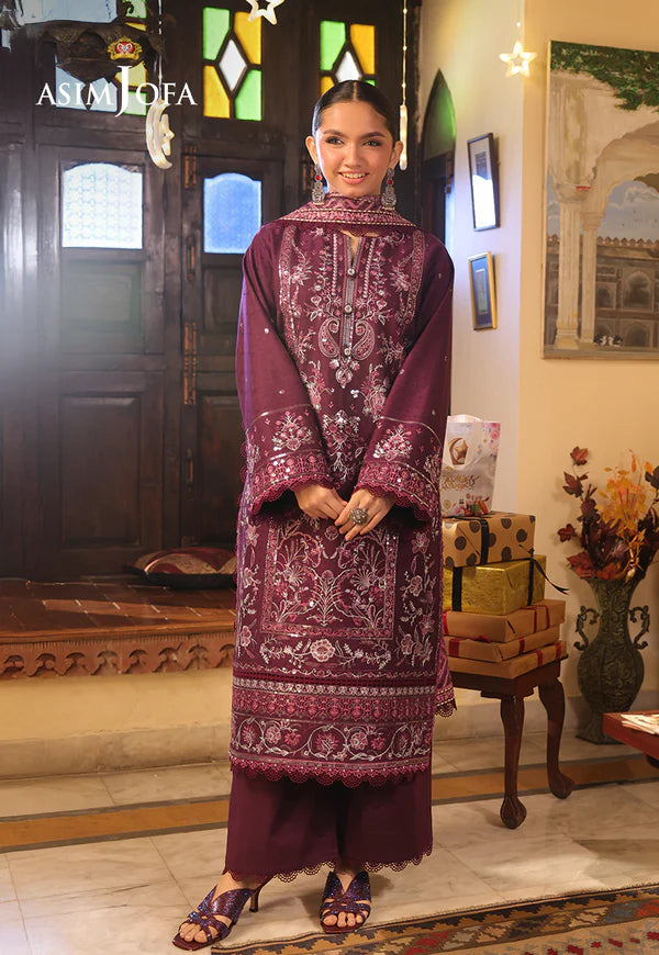 AJUBF-11 EMBROIDERED JACQUARD 3 PCS