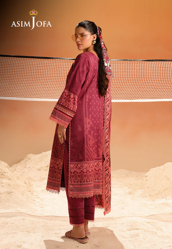 AJUBU-16 Printed Embroidered Lawn 2 Pcs