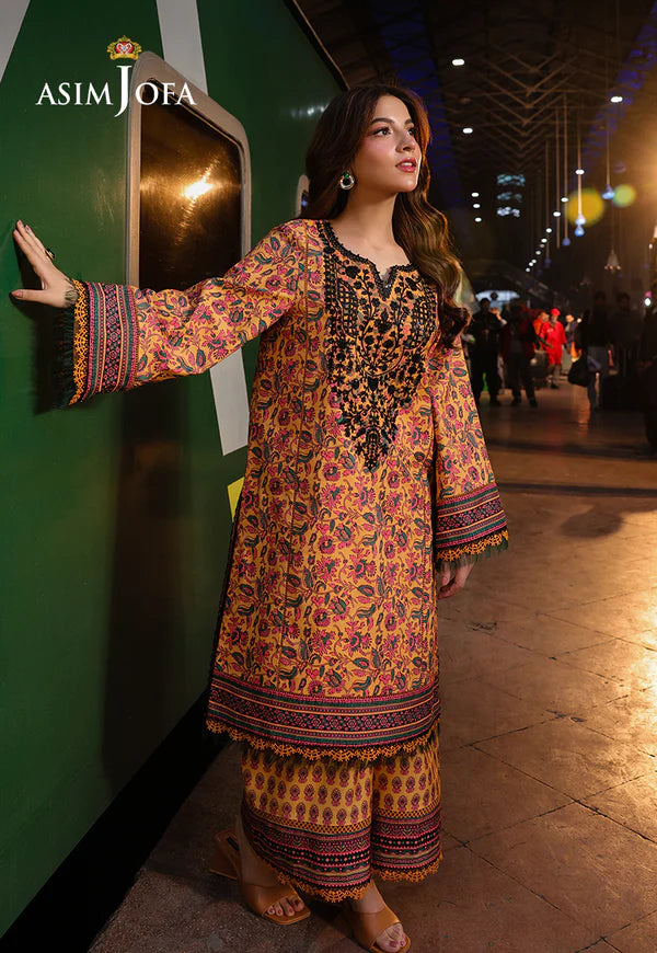 AJUBF-30 PRINTED EMBROIDERED LAWN 2 PCS