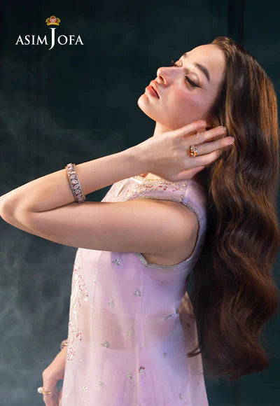 AJLFC-09 EMBROIDERED SOFT NET ORGANZA UNSTITCHED 3 PCS