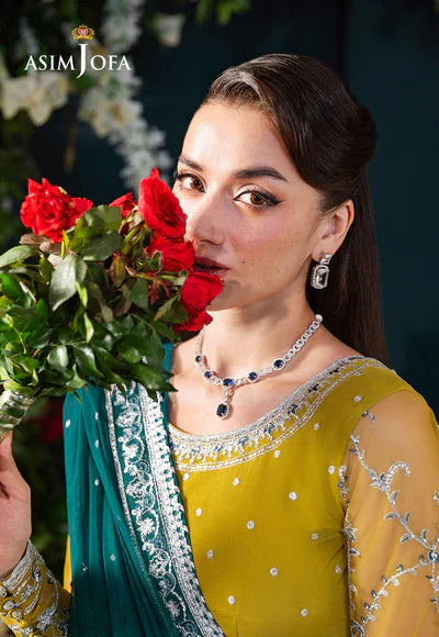 AJLFC-10 EMBROIDERED NET UNSTITCHED 3 PCS