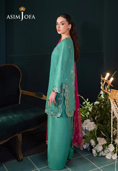 AJLFC-04 EMBROIDERED RAW SILK UNSTITCHED 3 PCS