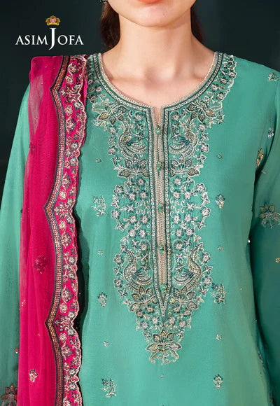 AJLFC-04 EMBROIDERED RAW SILK UNSTITCHED 3 PCS