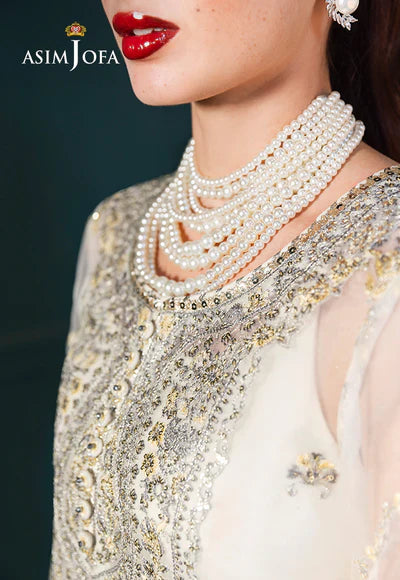 AJLFC-03 EMBROIDERED ORGANZA UNSTITCHED 3 PCS