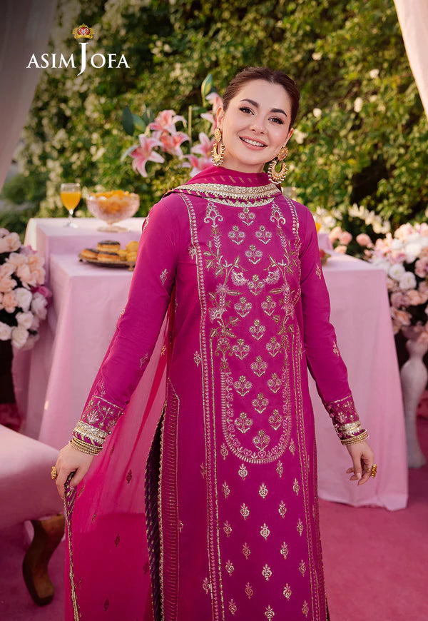 AJMJ-21 EMBROIDERED LAWN SILK 3 PCS