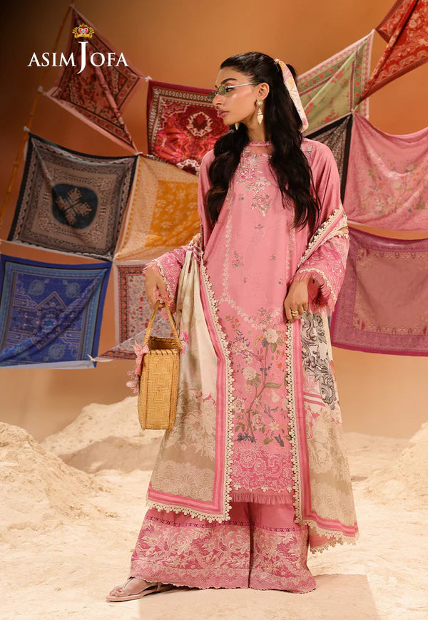 AJUBU-17 Printed Embroidered Lawn 2 Pcs