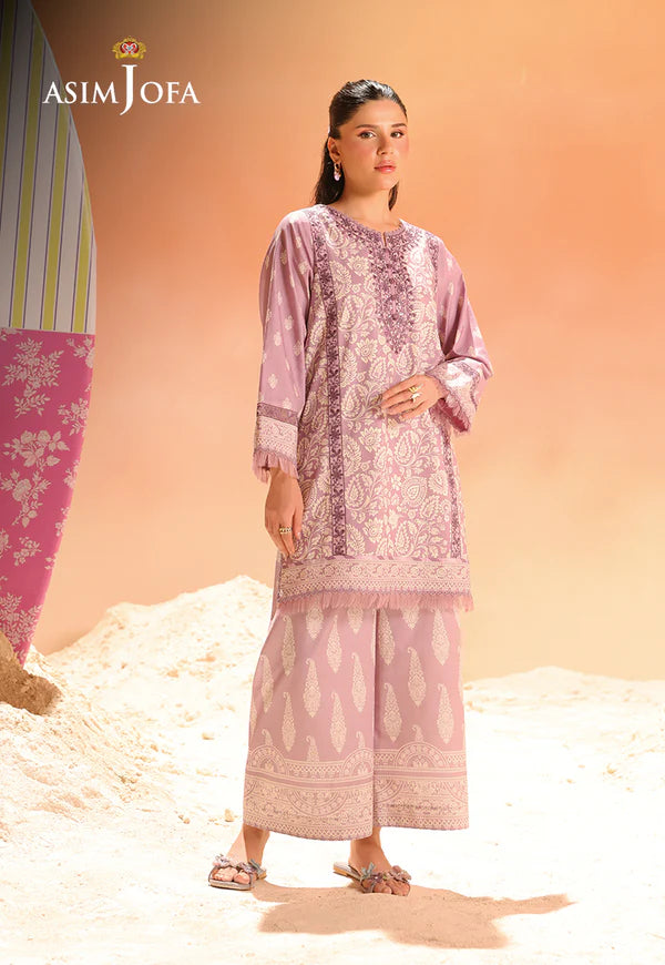 AJUBU-10 Printed Embroidered Lawn 2 Pcs