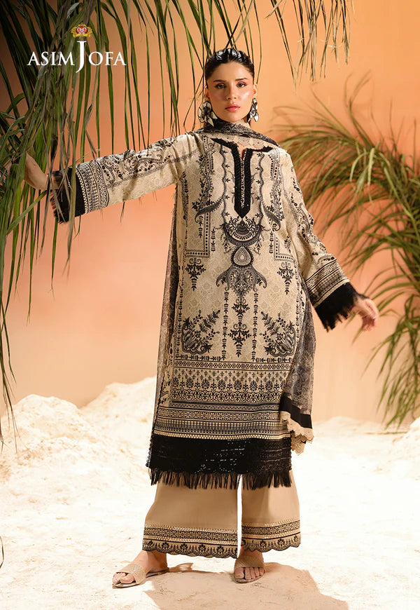 AJUBU-18 Printed Embroidered Lawn 2 Pcs