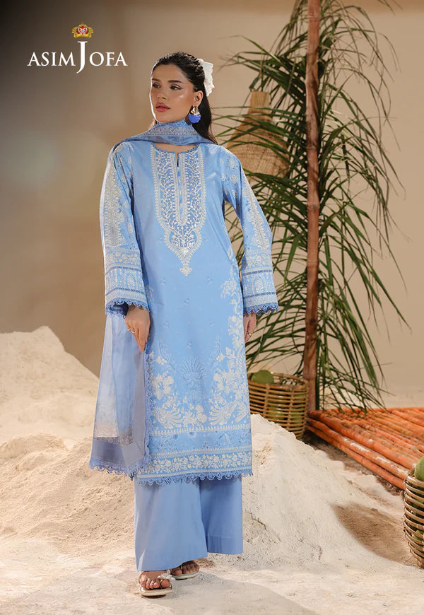 AJUBU-19 Printed Embroidered Lawn 2 Pcs