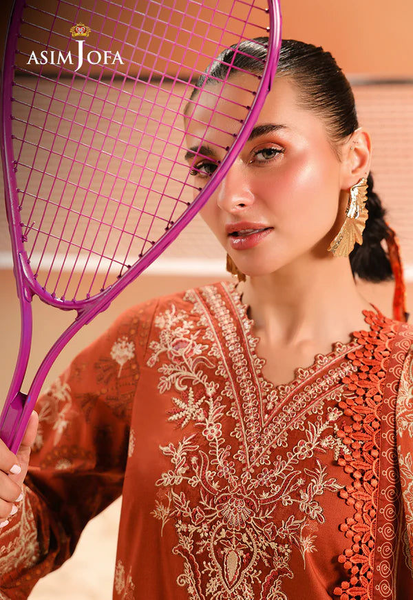 AJUBU-16 Printed Embroidered Lawn 2 Pcs