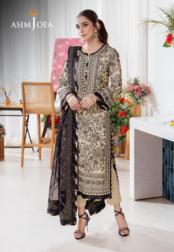 AJUR-09 EMBROIDERED LAWN 3 PCS