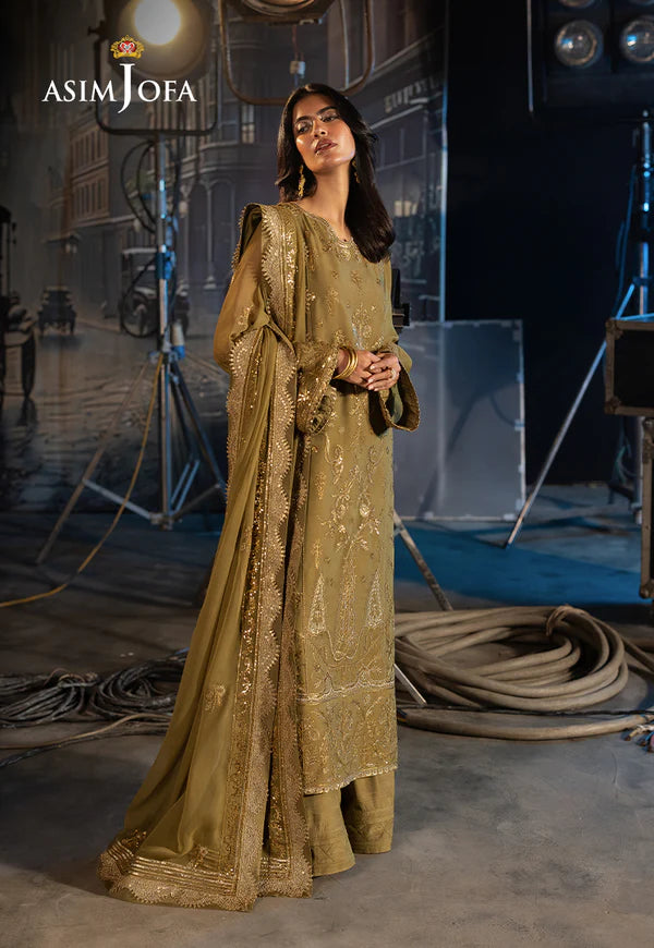 AJLF-15 EMBROIDERED CHIFFON 3 PCS