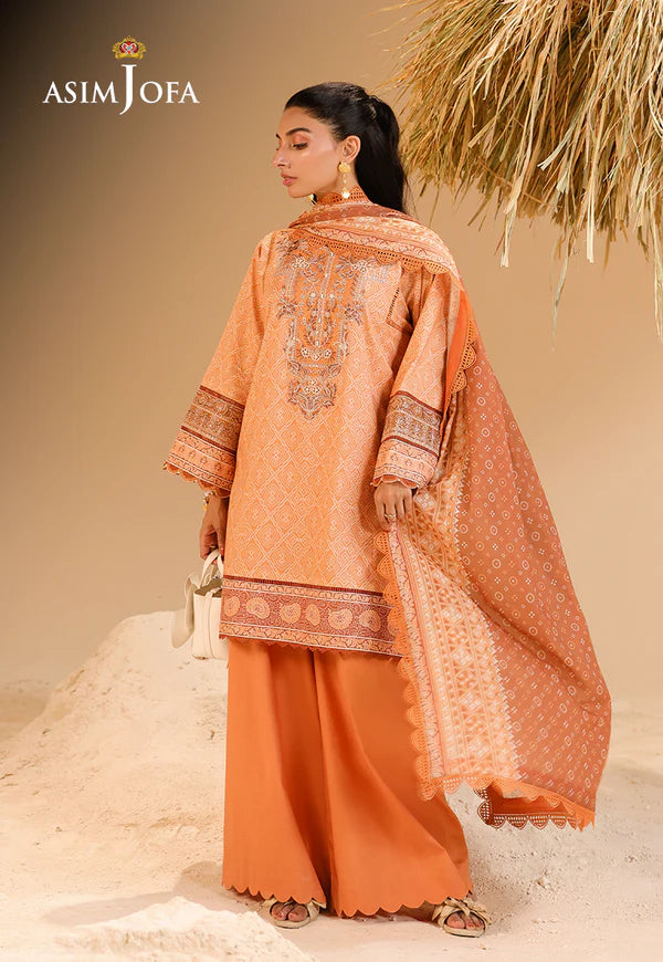 AJUBU-10 Printed Embroidered Lawn 2 Pcs