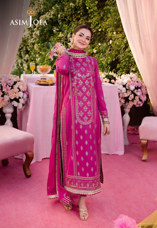 AJMJ-21 EMBROIDERED LAWN SILK 3 PCS