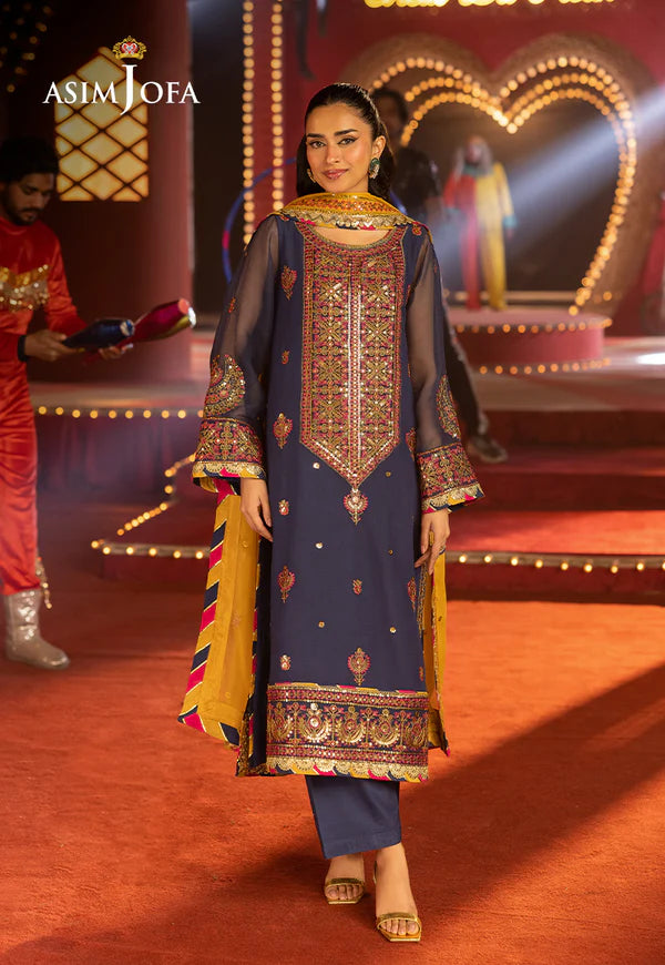 AJLF-16 EMBROIDERED CHIFFON 3 PCS