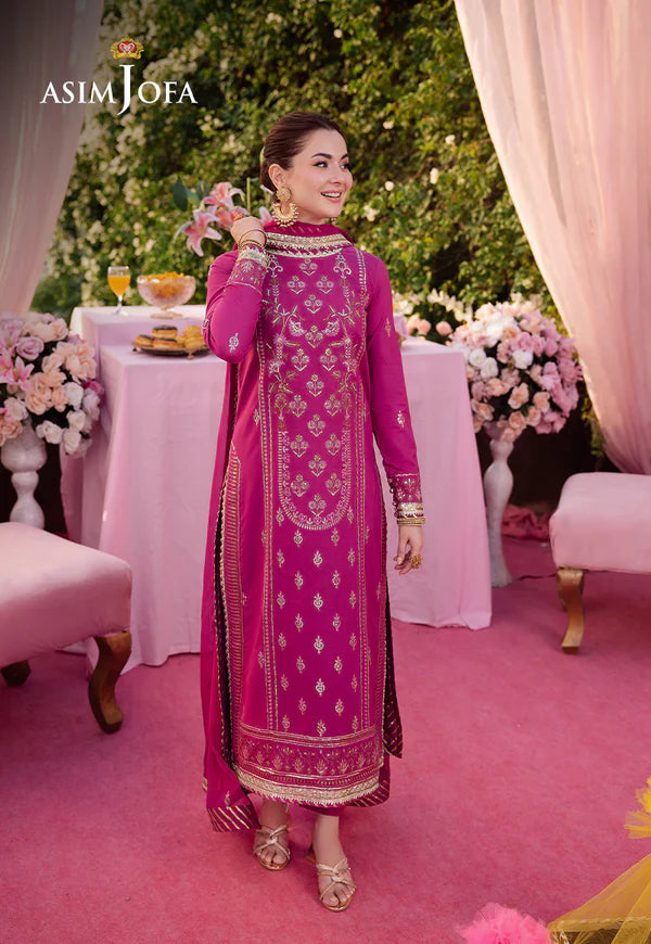 AJMJ-21 EMBROIDERED LAWN SILK 3 PCS