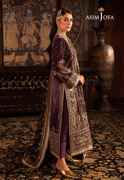 AJMMP-06 EMBROIDERED VELVET 3 PCS STITCHED