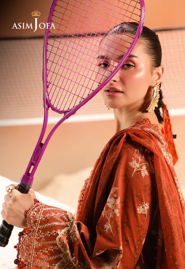 AJUBU-16 Printed Embroidered Lawn 2 Pcs