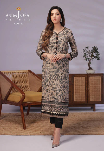 AJBP-59 DESIGNERS STITCHED PRINTED LAWN 1 PC