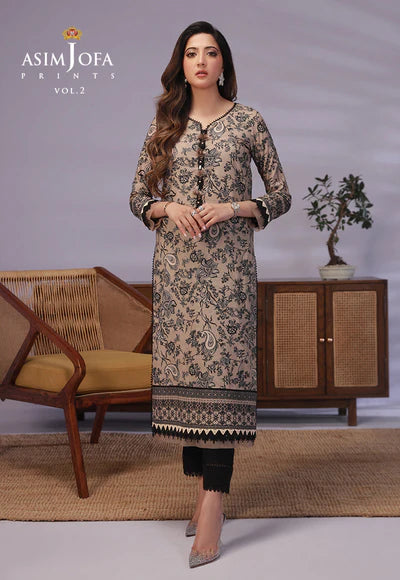 AJBP-59 DESIGNERS STITCHED PRINTED LAWN 1 PC