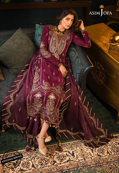 AJMR-05 EMBROIDERED VELVET 3 PCS