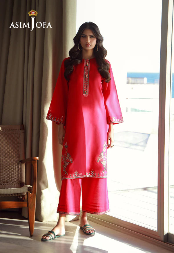 AJPB-139 EMBROIDERED SLUB RIB LAWN 2 PCS