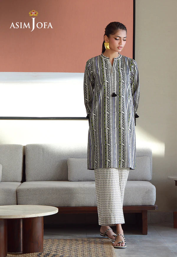 AJPB-142 PRINTED CHECK DOBBY 2 PCS