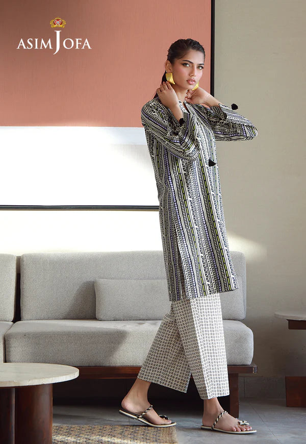 AJPB-142 PRINTED CHECK DOBBY 2 PCS